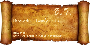 Bozsoki Tomázia névjegykártya